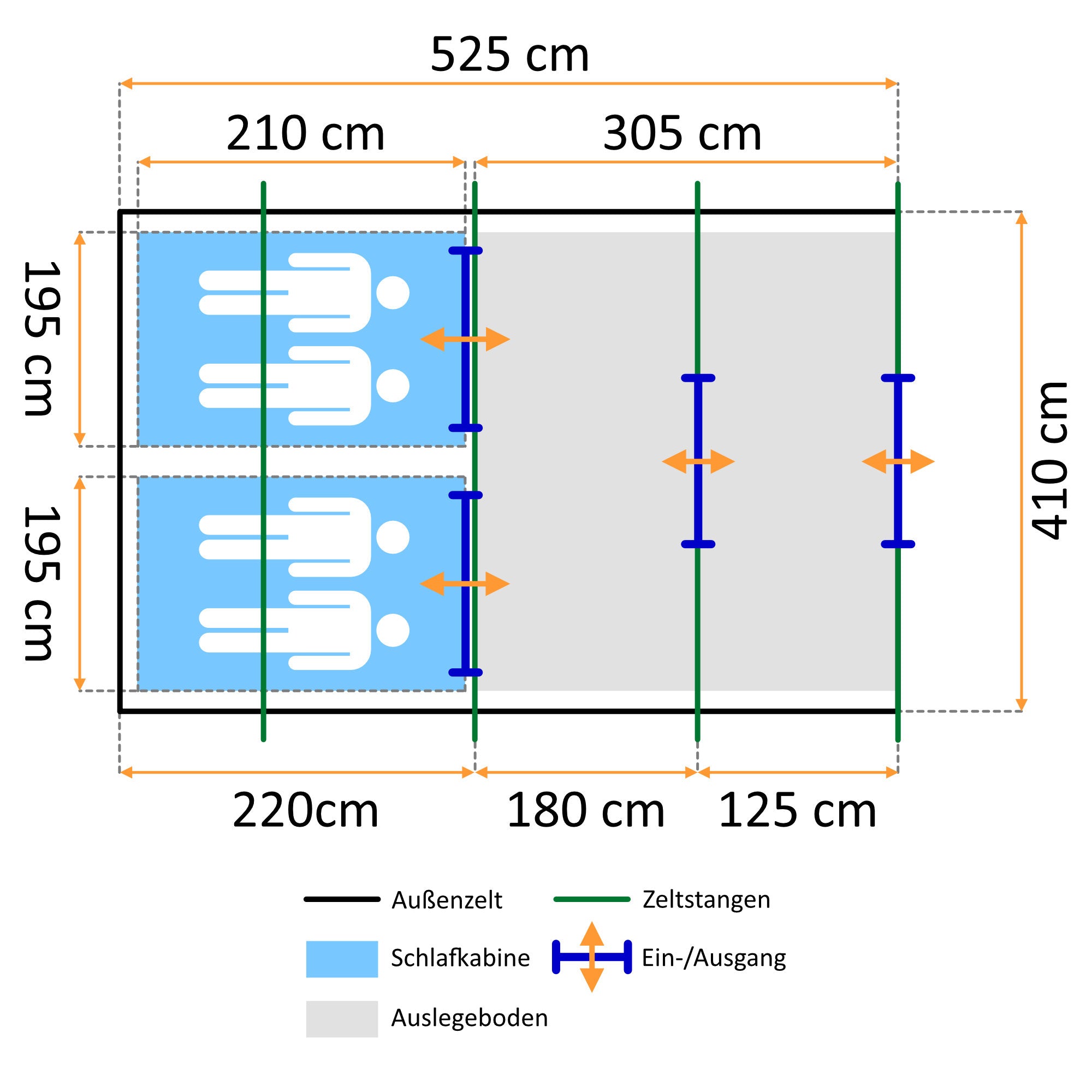 Tunnel tent "Relax6", 6 persons