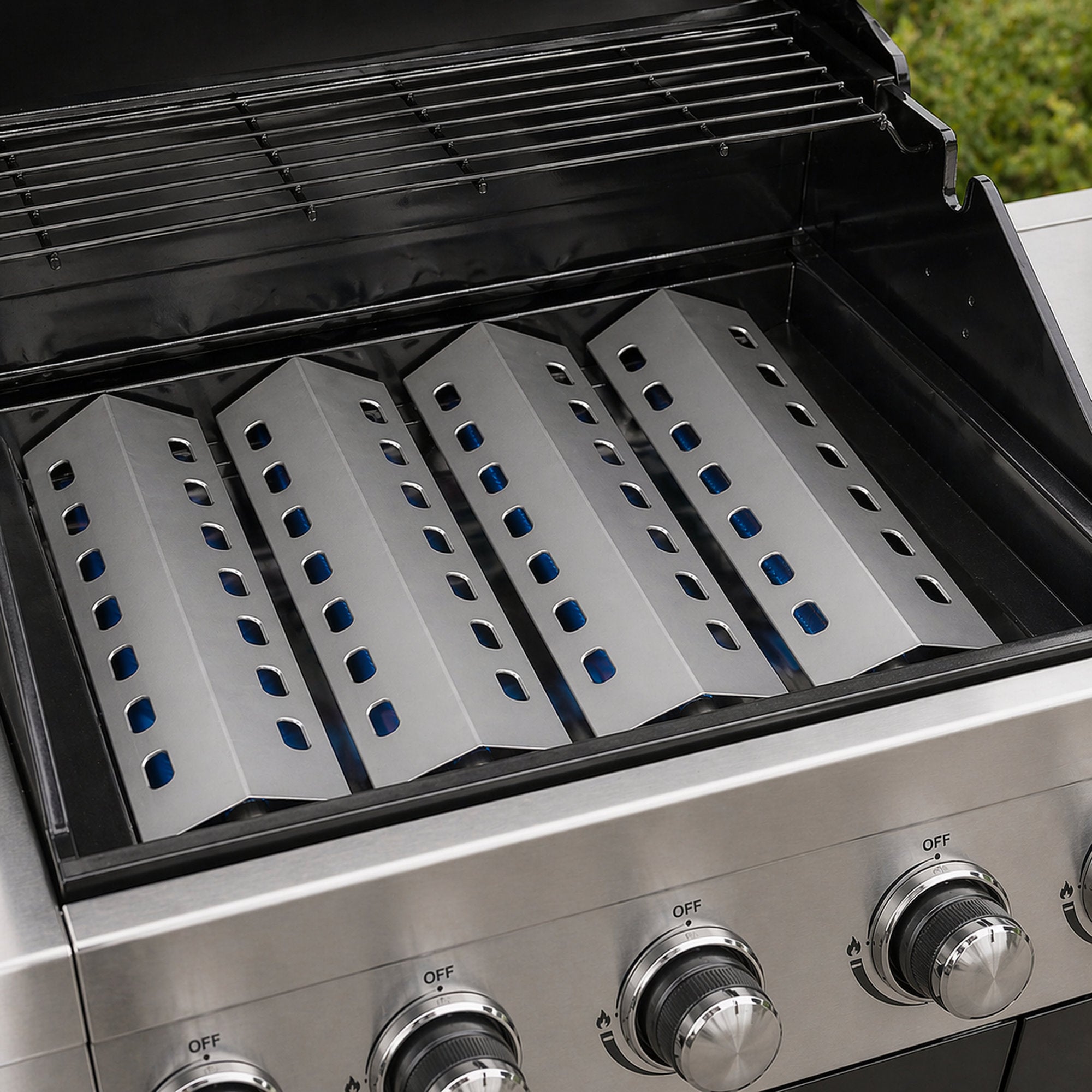 Distributeur de flamme pour barbecue à gaz, en acier inoxydable