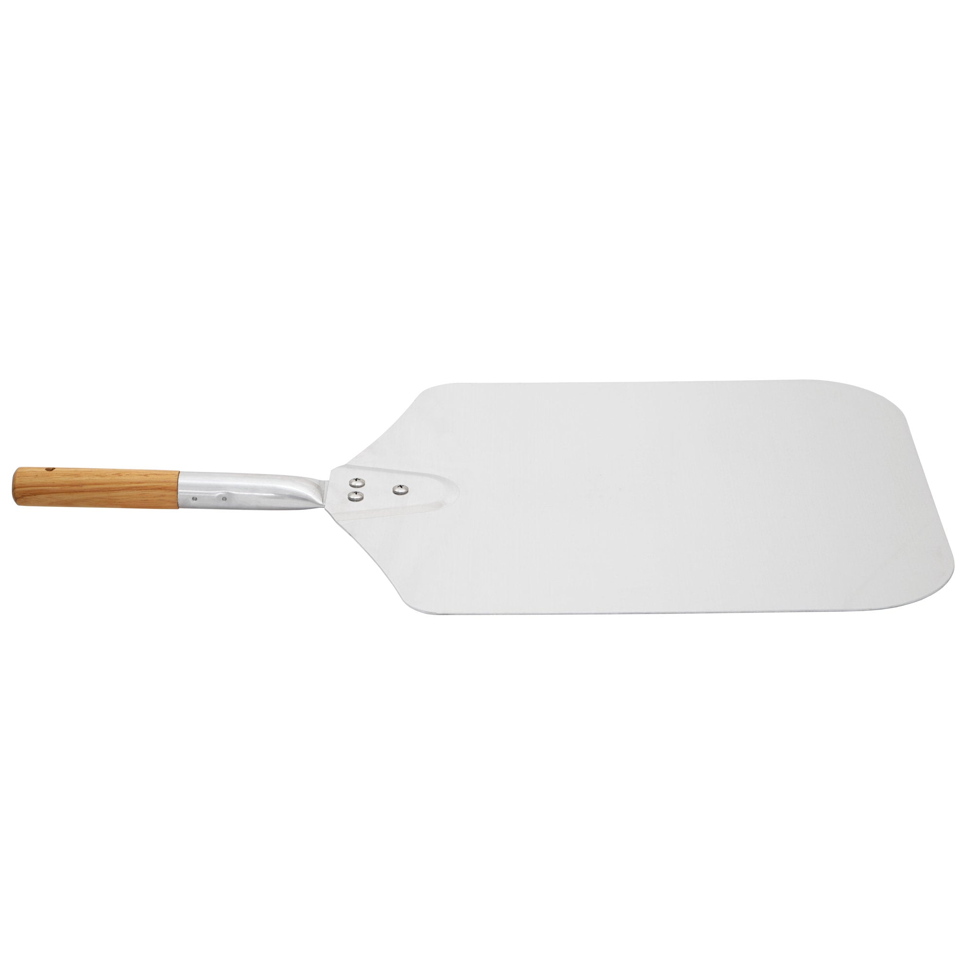 Accessoires à pizza en acier inoxydable, comprenant thermomètre, pierre à pizza et pelle.