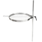 Grille et piquet de sol, en acier inoxydable, pour foyer Ø 46 cm