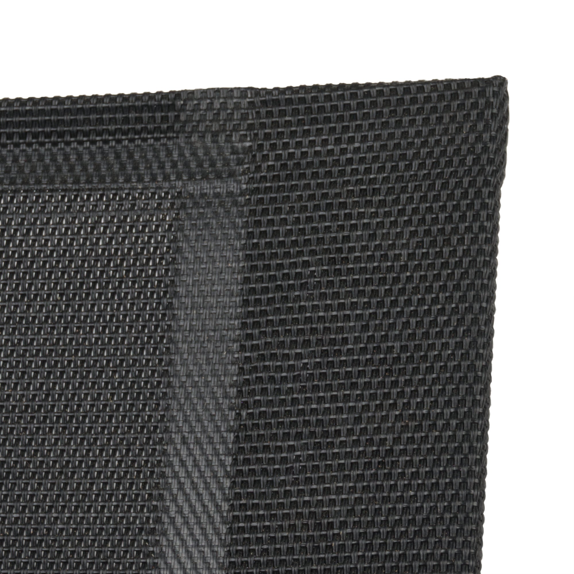 Garden chair, stainless steel, nylon fabric, teak wood armrests