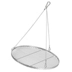 Grill grate, stainless steel, round, including rope suspension