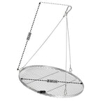 Dreibein Grill, 119 - 184 cm, Edelstahl, inkl. Grillrost