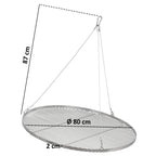 Dreibein Grill, 119 - 184 cm, verzinktes Eisen, inkl. Grillrost