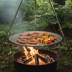 Dreibein Grill, 119 - 184 cm, verzinktes Eisen, inkl. Grillrost