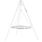 Grill grate, stainless steel, round, including rope suspension