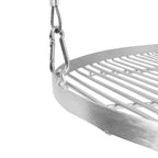 Grill grate, stainless steel, round, including rope suspension