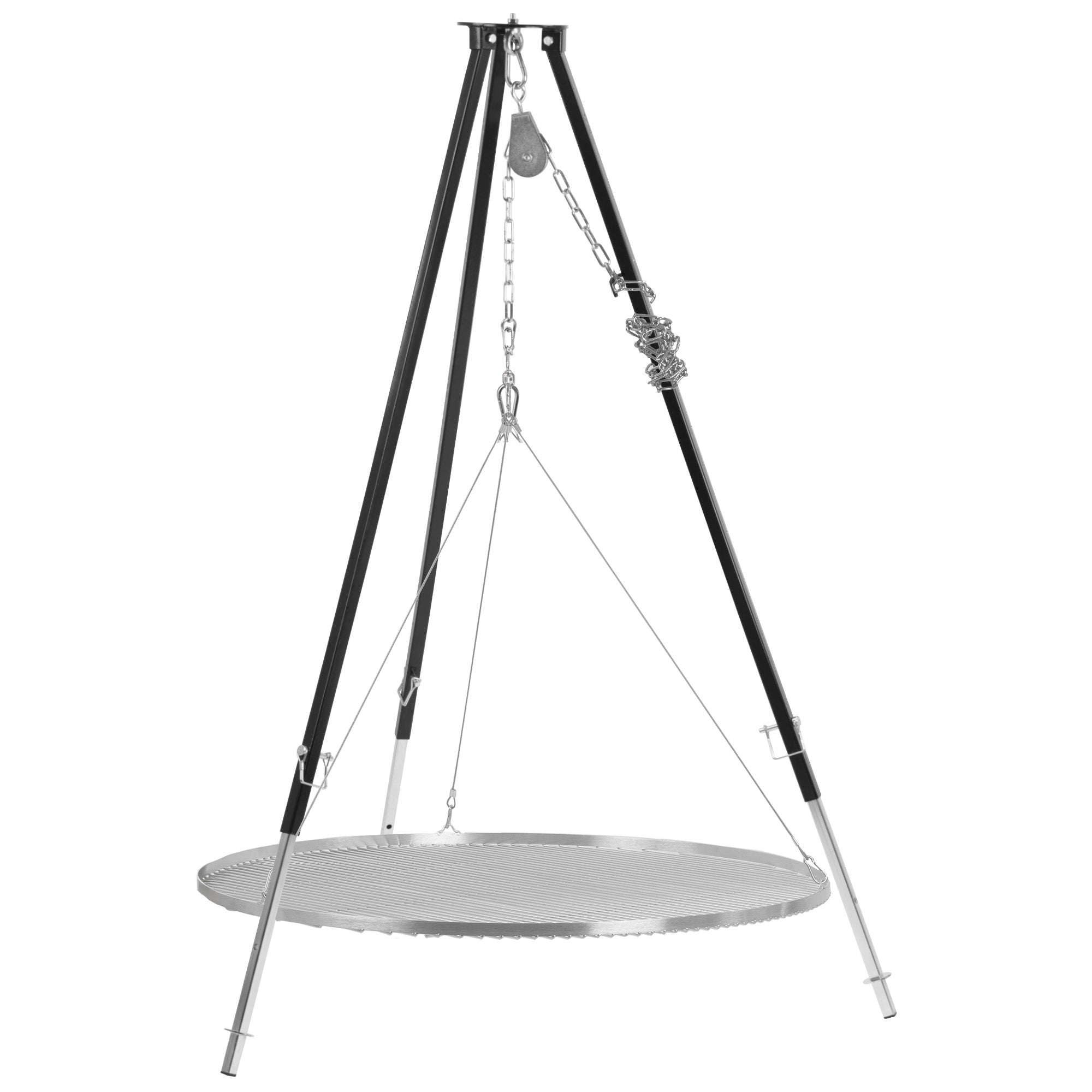 Tripod grill, 110 - 175 cm, black, incl. grill grate