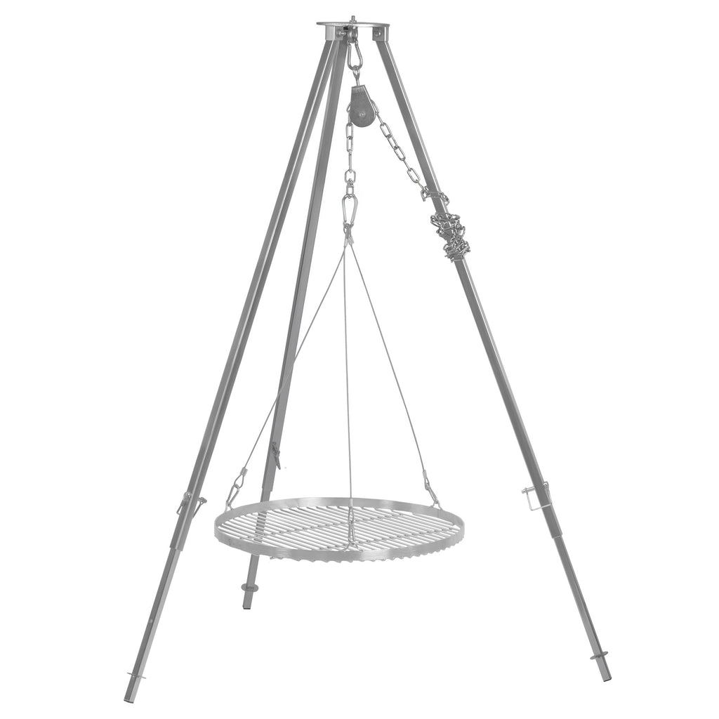 Dreibein Grill, Edelstahl, inkl. Grillrost, höhenverstellbar