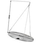 Grill grate, stainless steel, round, including rope suspension