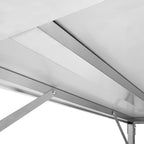 Table en acier inoxydable, système de pliage inclus