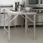 Table en acier inoxydable, pliable