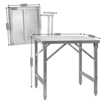Table en acier inoxydable, pliable