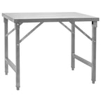 Table en acier inoxydable, pliable
