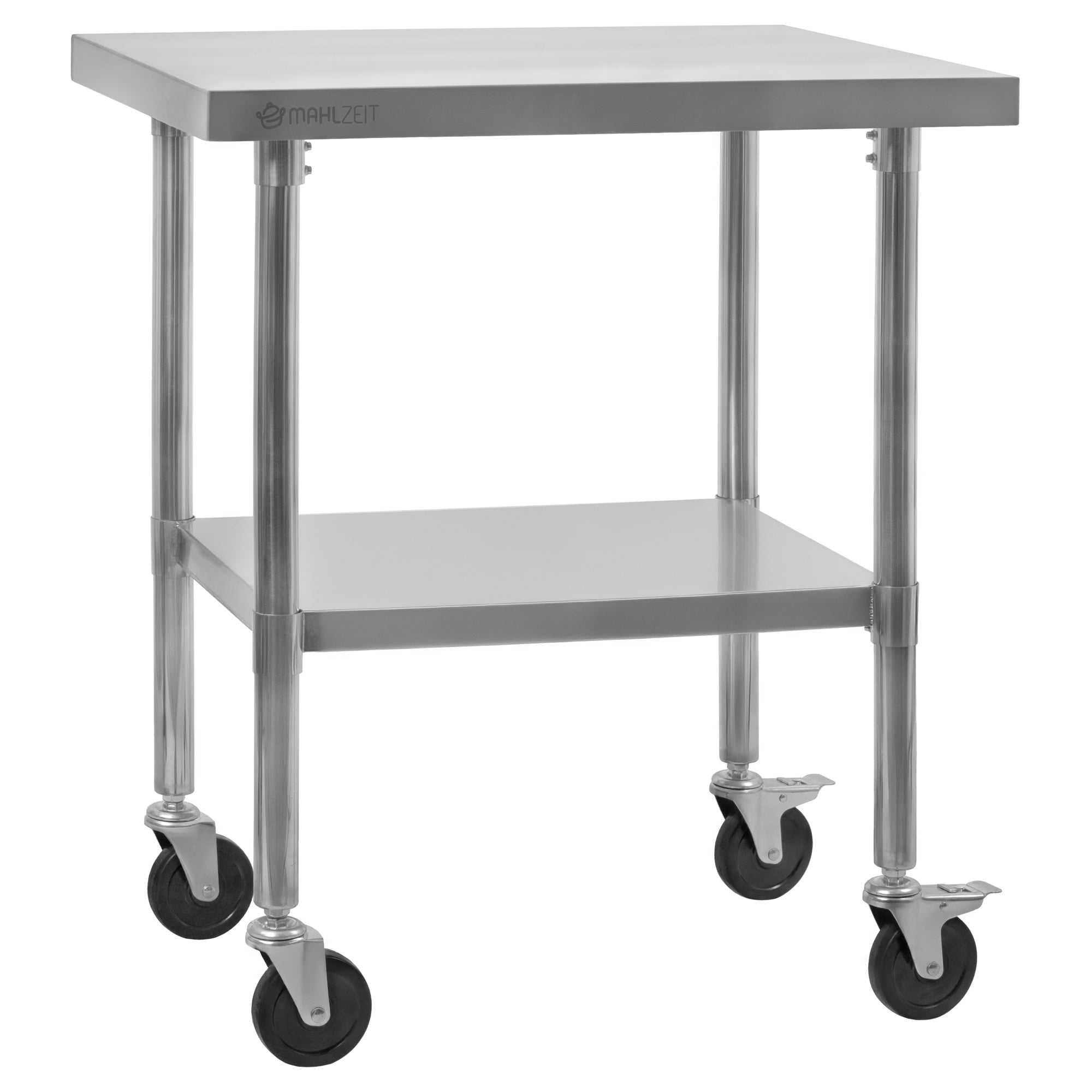 Stainless steel table with wheels