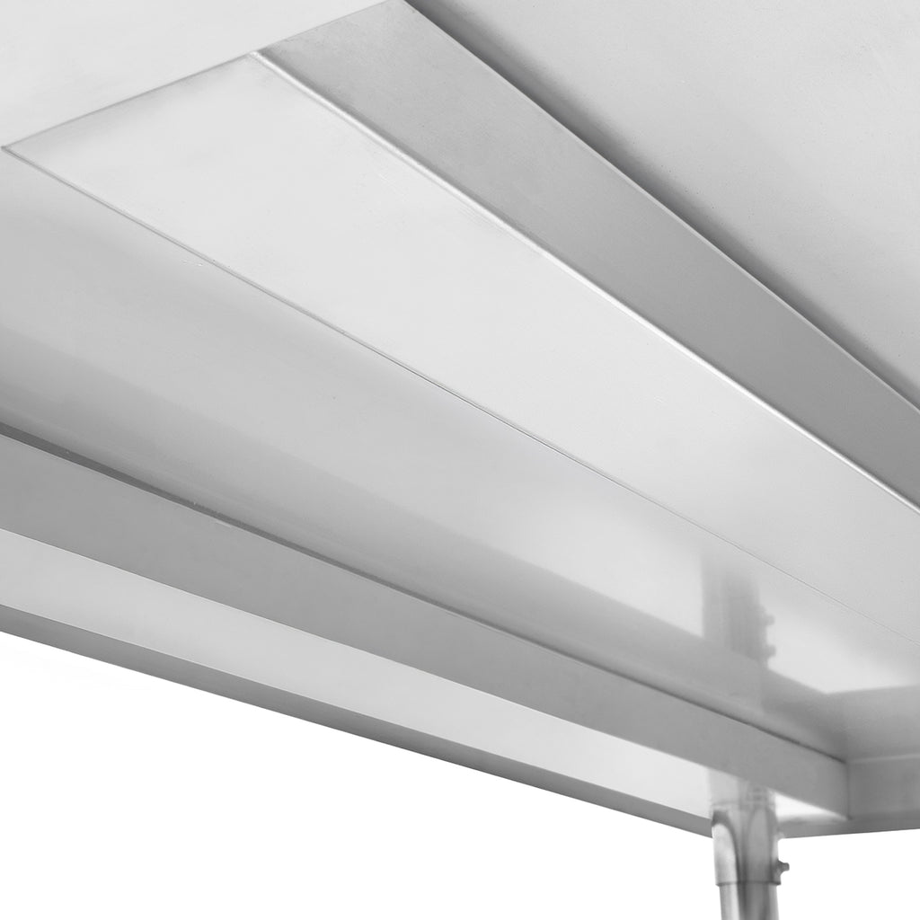 Table en acier inoxydable avec roulettes