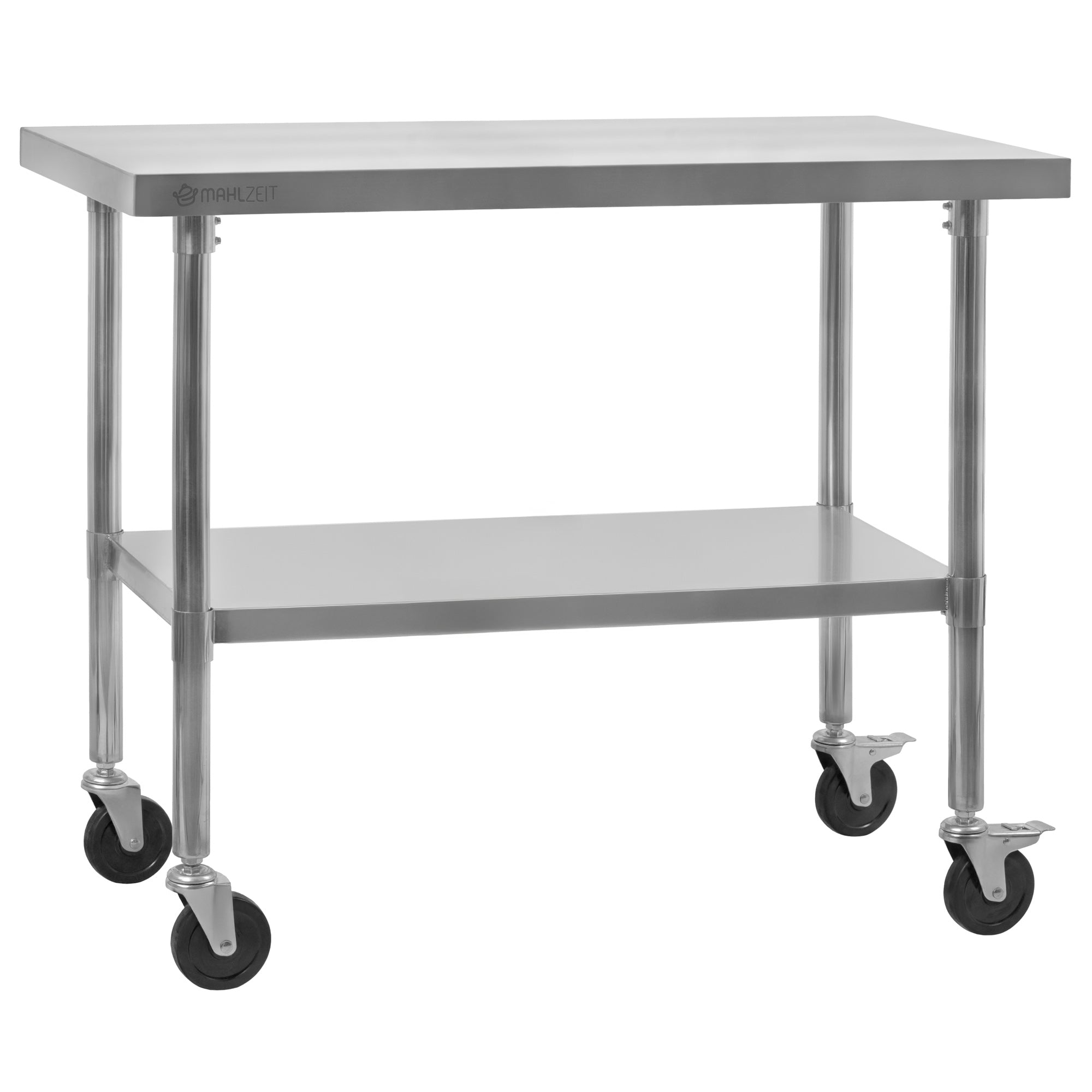 Stainless steel table with wheels