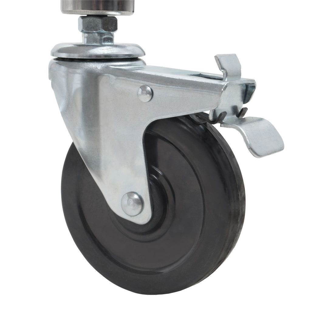 Table en acier inoxydable avec roulettes