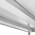 Table en acier inoxydable avec roulettes