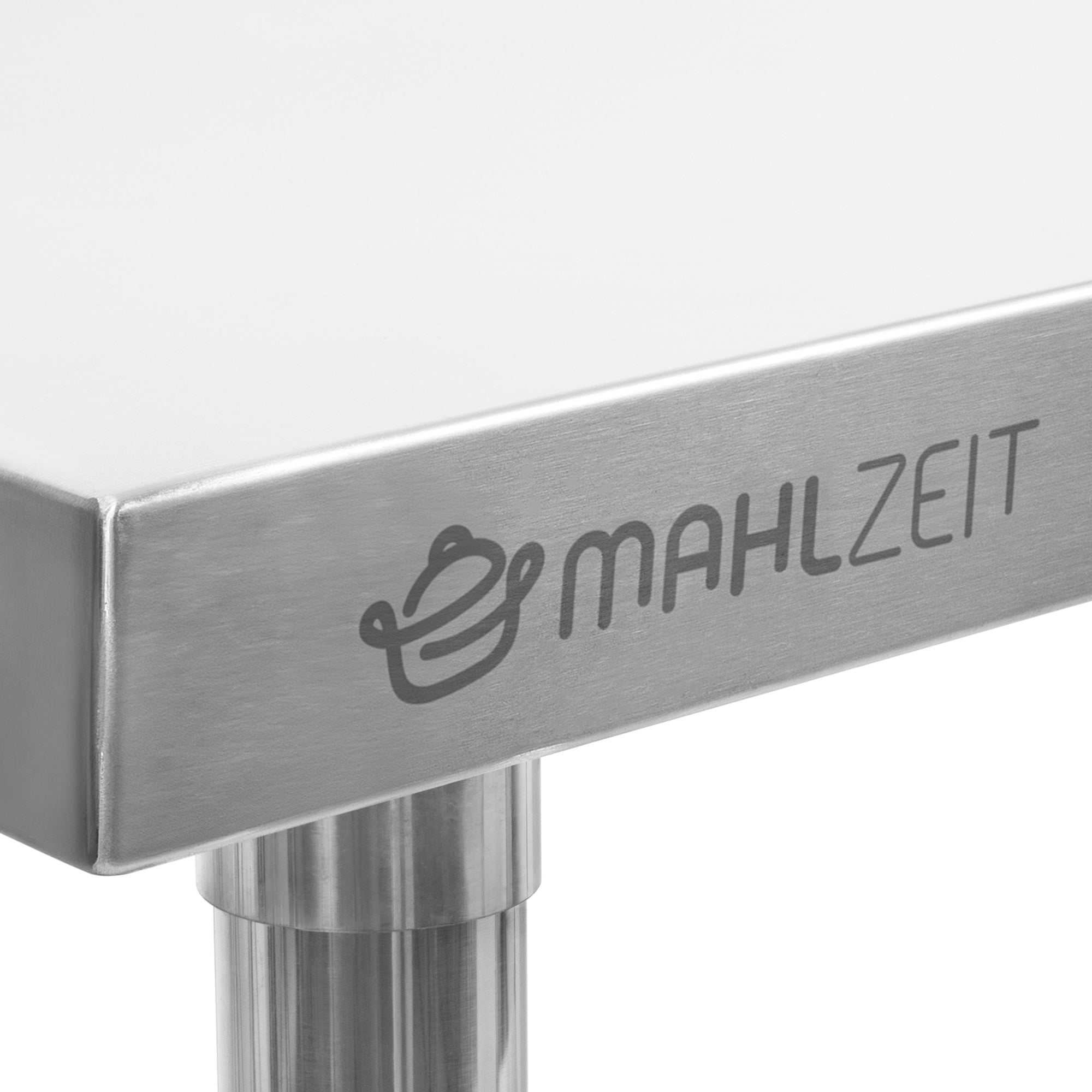 Table en acier inoxydable avec roulettes