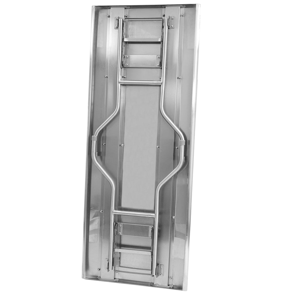 Folding table, stainless steel, 152 x 61 x 78 cm, foldable