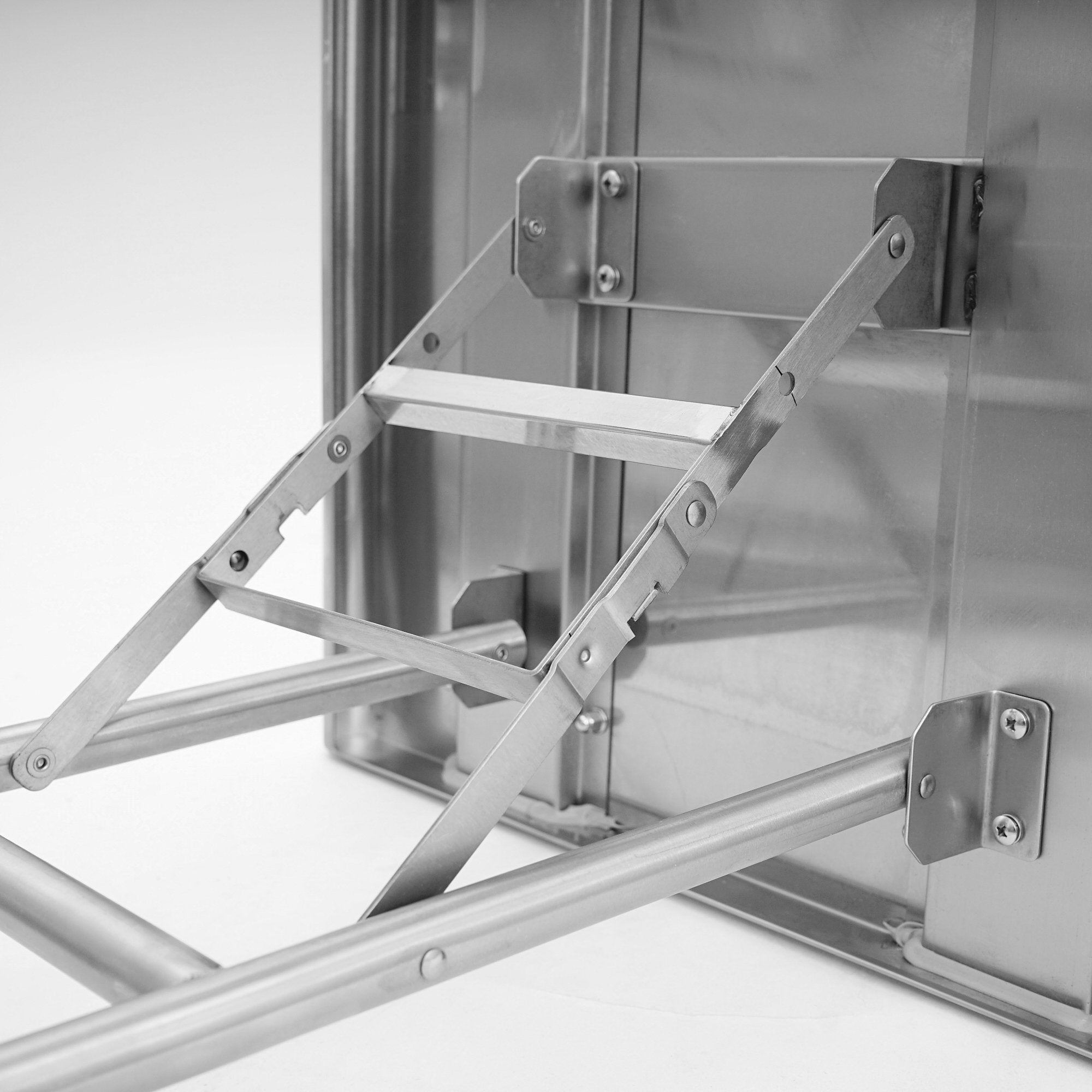 Folding table, stainless steel, 152 x 61 x 78 cm, foldable