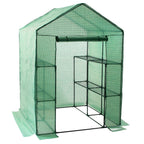 Serre en aluminium, 195 x 143 x 143 cm, étagère comprise