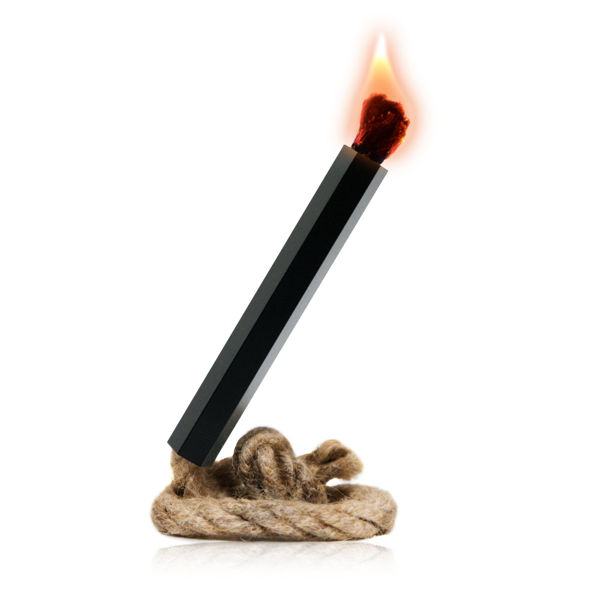 Amorce pour allume-feu, corde de chanvre, cire de paraffine et sarbacane