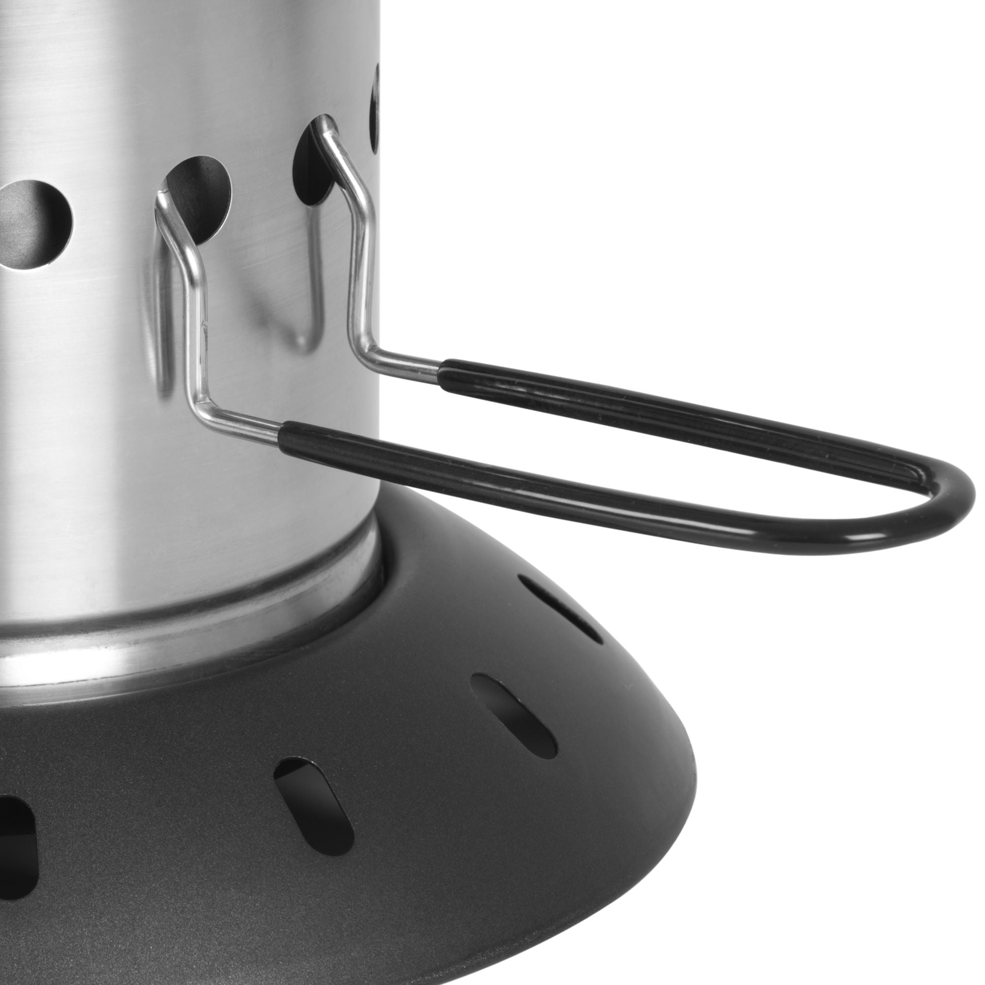 Réchaud de camping « Flammen Zwerg » (Nain de Flamme), en acier inoxydable, pour granulés, sac inclus.
