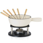 Service à fondue, 9 pièces, 2 litres, en fonte, pour 6 personnes
