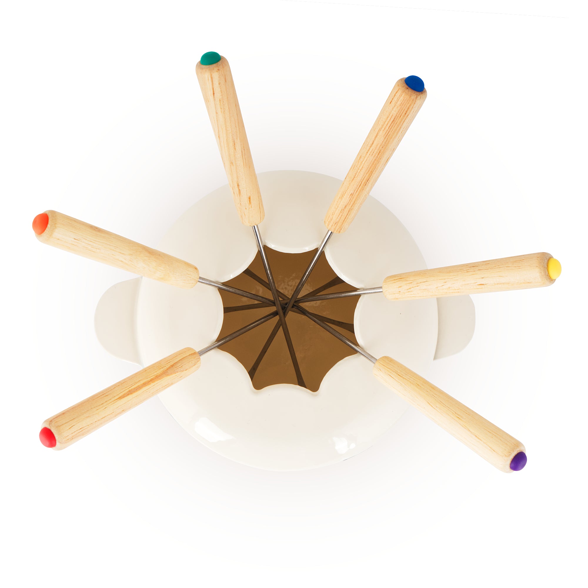 Fondue set, 13 pieces, 1 liter, cast iron, for 6 people