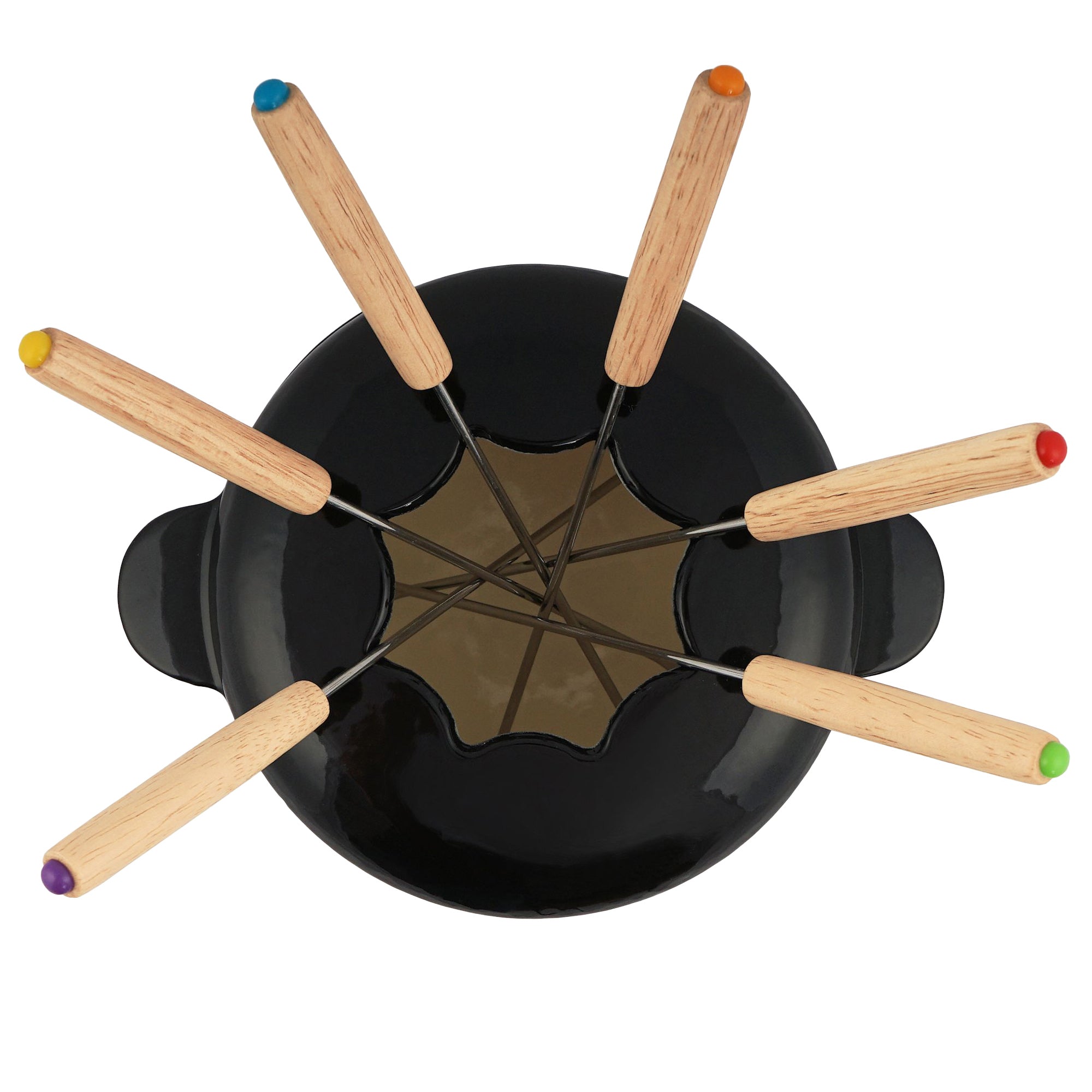 Fondue set, 13 pieces, 1 liter, cast iron, for 6 people