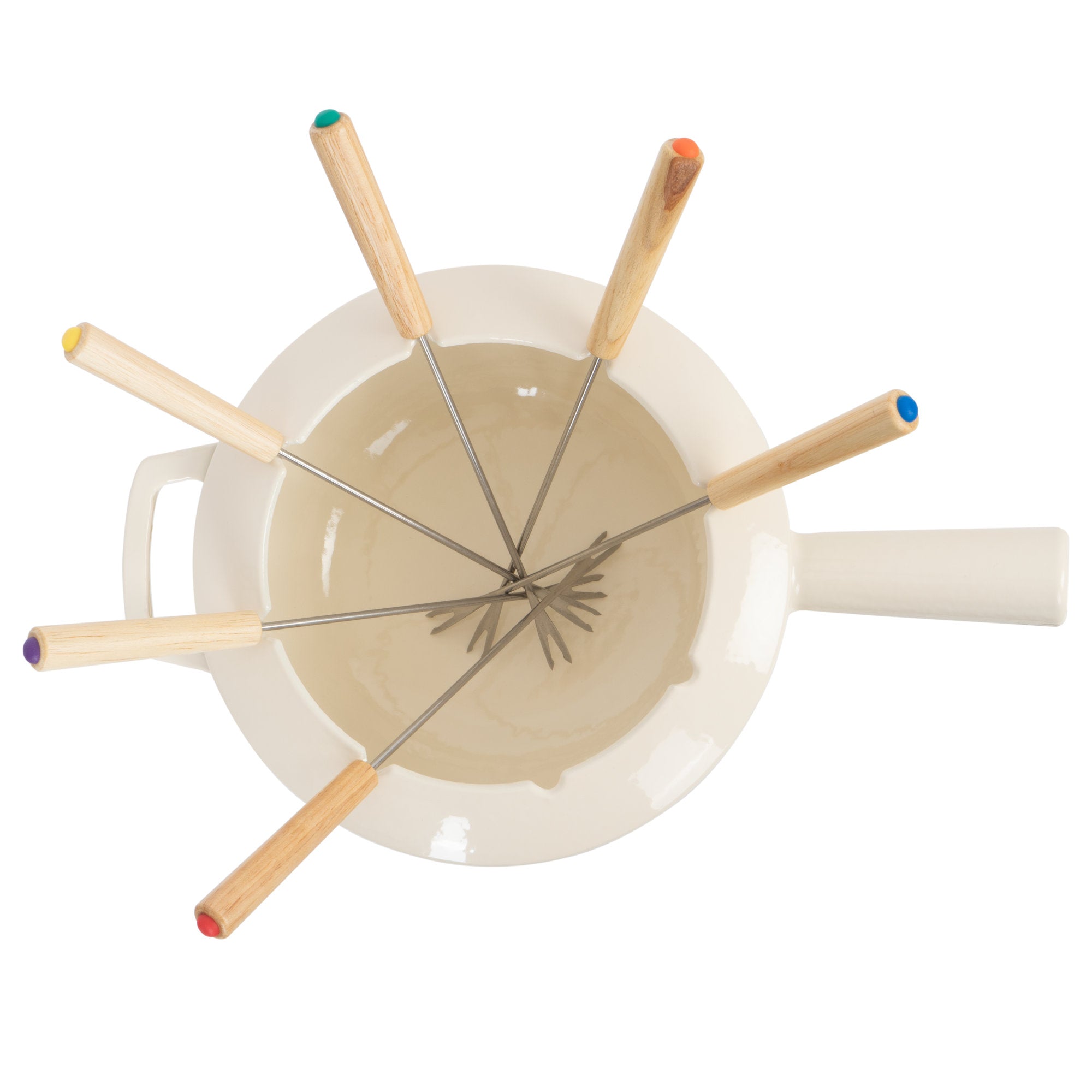 Fondue set, 13 pieces, 2 liters, cast iron, for 6 people