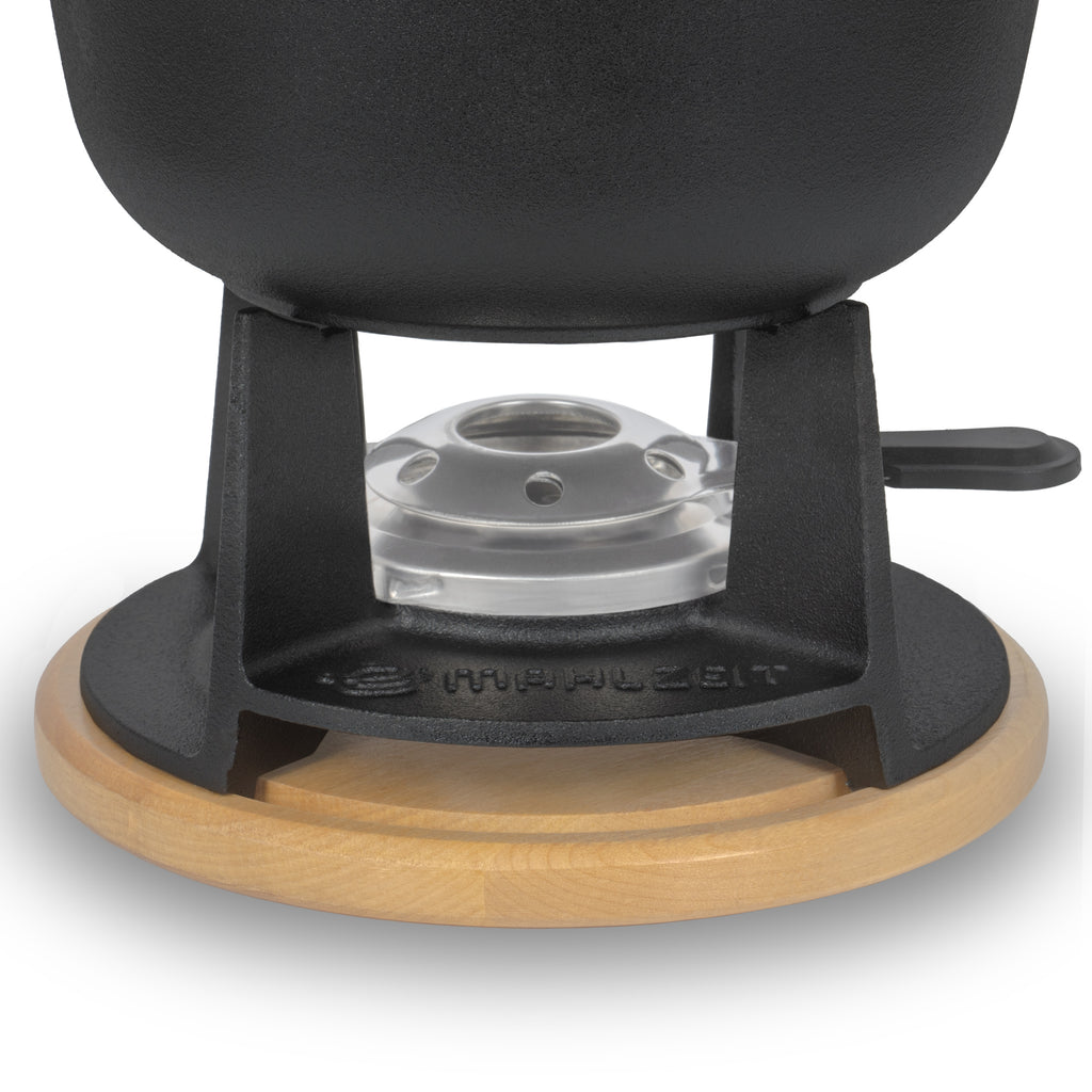 Fondue set, 13 pieces, 2 liters, cast iron, for 6 people