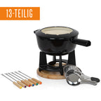 Service à fondue, 13 pièces, 2 litres, en fonte, pour 6 personnes