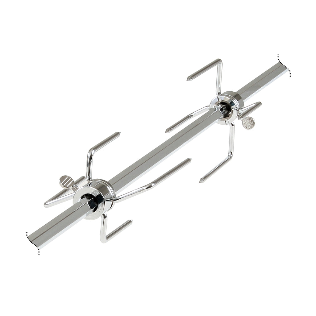 Aiguilles à viande, lot de 2, acier chromé
