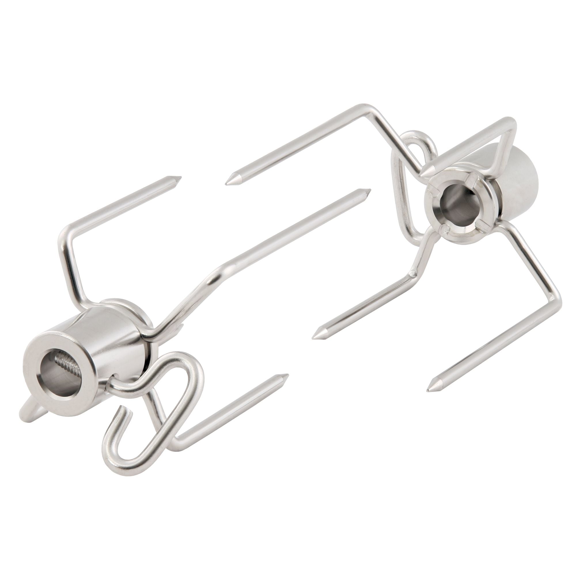 Aiguilles à viande, lot de 2, acier chromé
