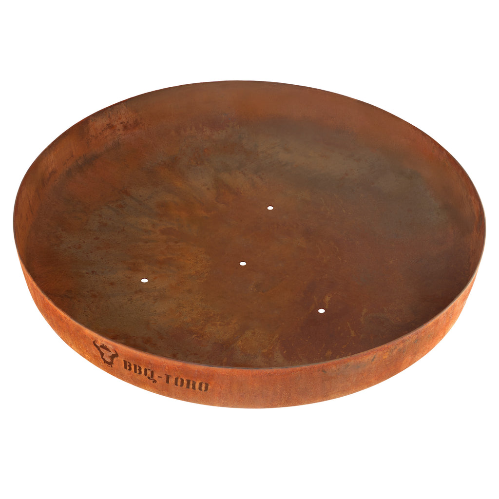 Brasero, aspect rouille, avec support