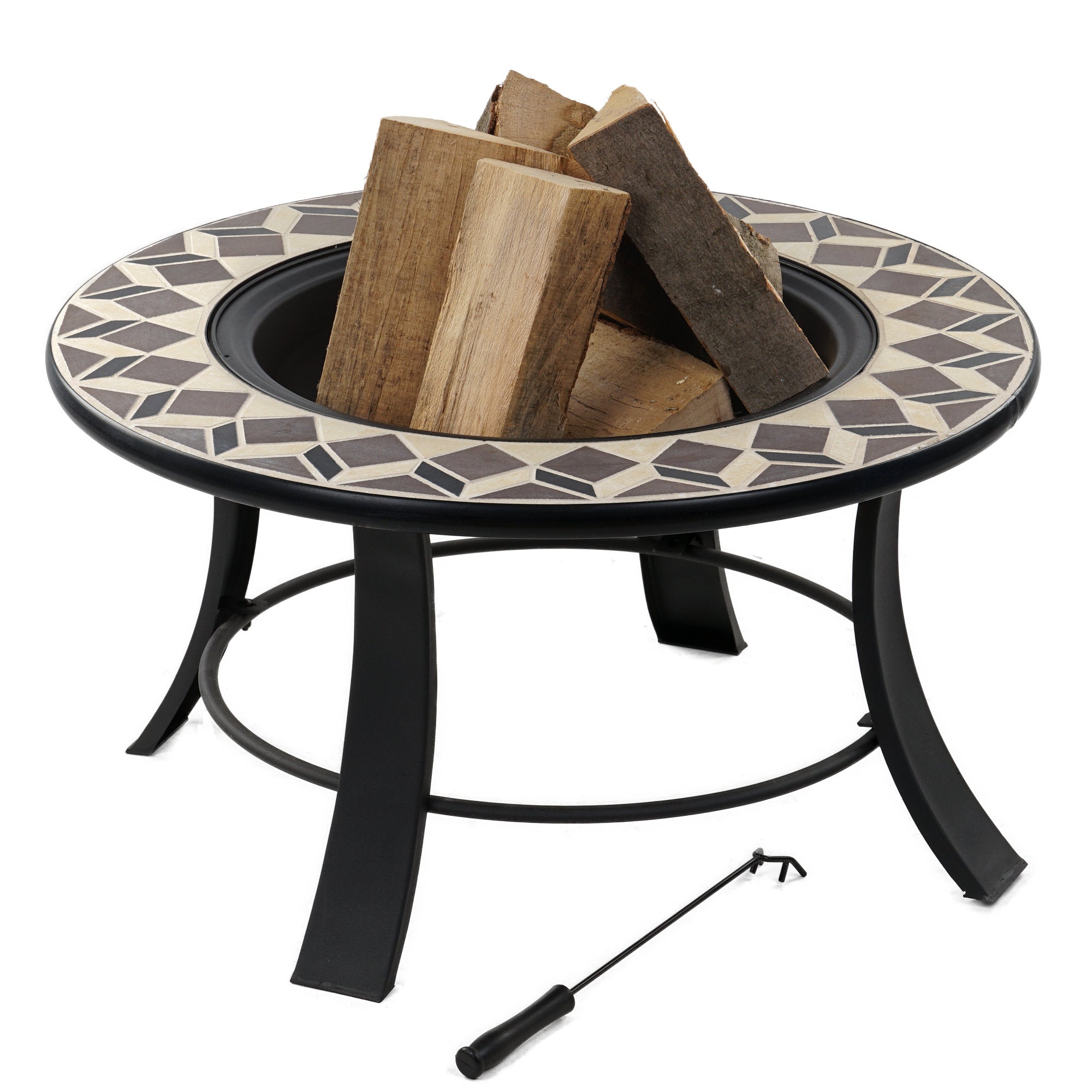 Fire bowl, Ø 75 cm, including spark screen and poker