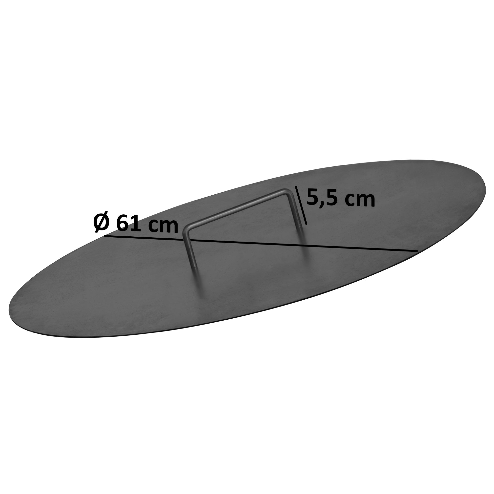 Feuerschale inkl. Deckel, Ø 60 cm, Edelstahl, Dreibein
