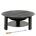 Brasero en fonte, Ø 75 cm, avec pare-étincelles