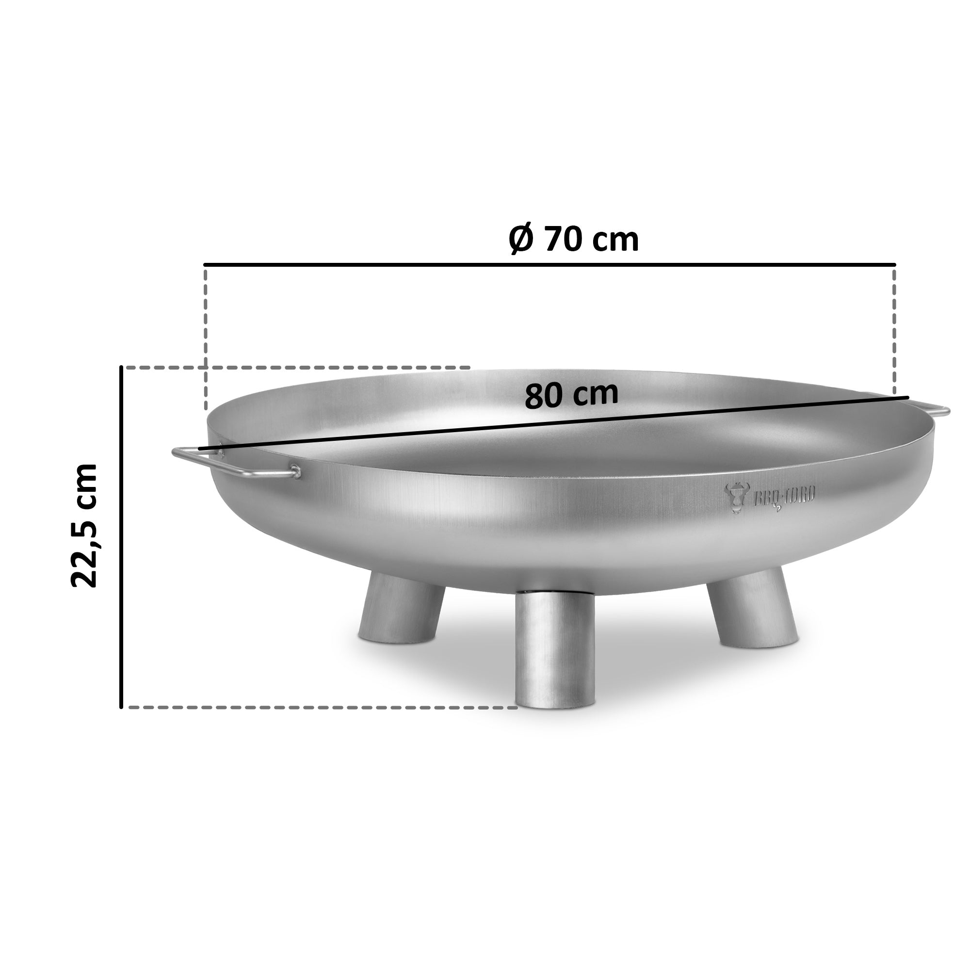 Fire bowl, Ø 70 cm, tripod