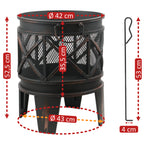 Fire basket "Plum", Ø 42 cm, incl. poker