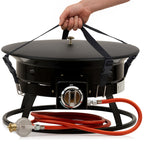 Foyer extérieur à gaz, Ø 48 cm, pierres de lave incluses