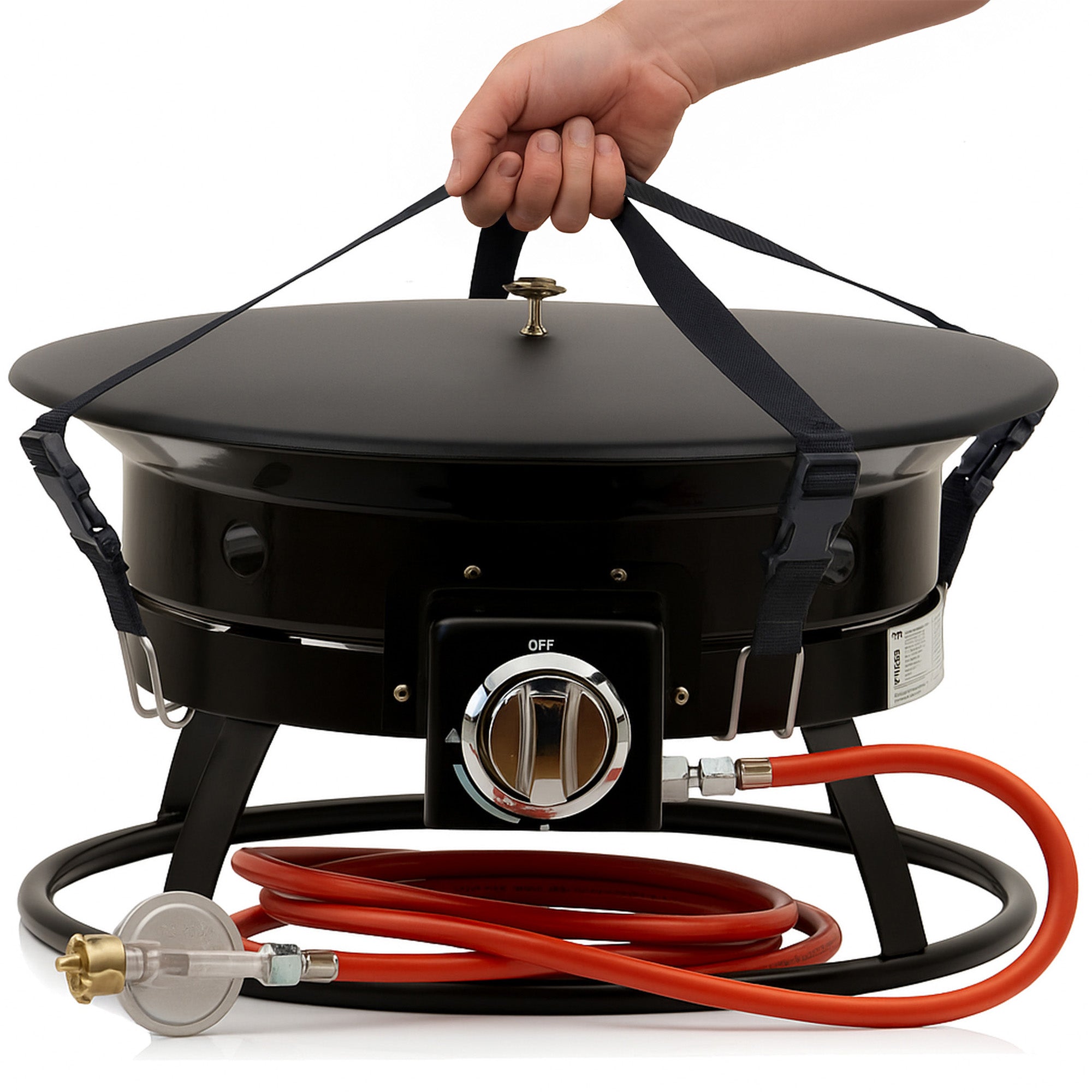 Gas fire pit, Ø 48 cm, incl. lava stones