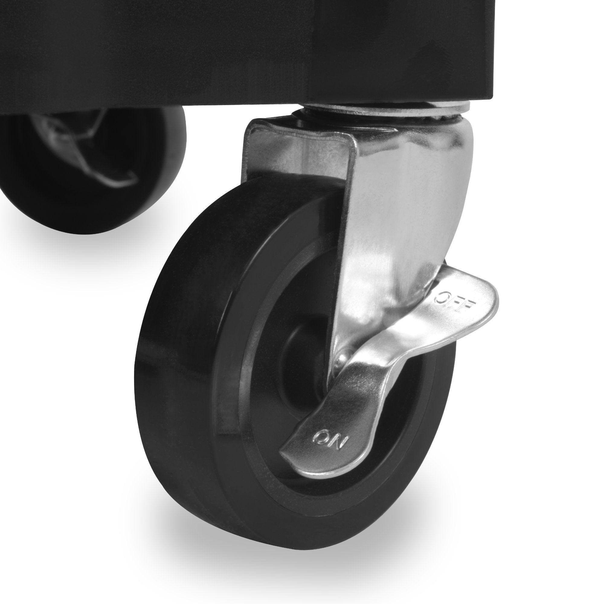 Foldable serving trolley, up to 150 kg, with wheels, 3 shelves