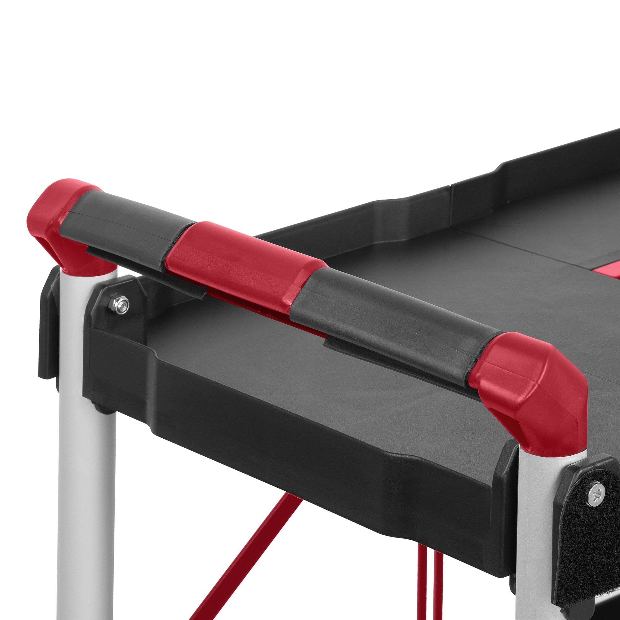 Foldable serving trolley, up to 150 kg, with wheels, 3 shelves