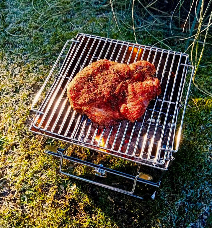 Gril pliable, en acier inoxydable, pliable