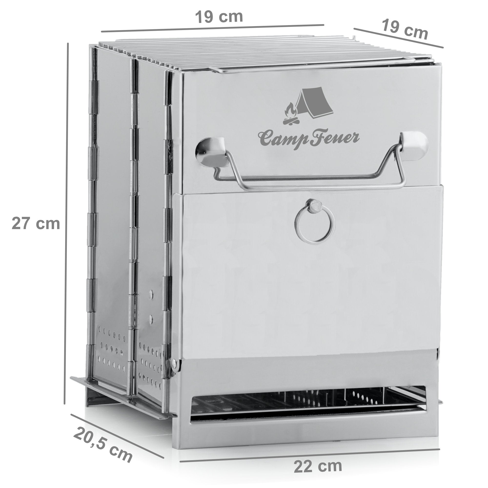 Gril pliable, en acier inoxydable, pliable