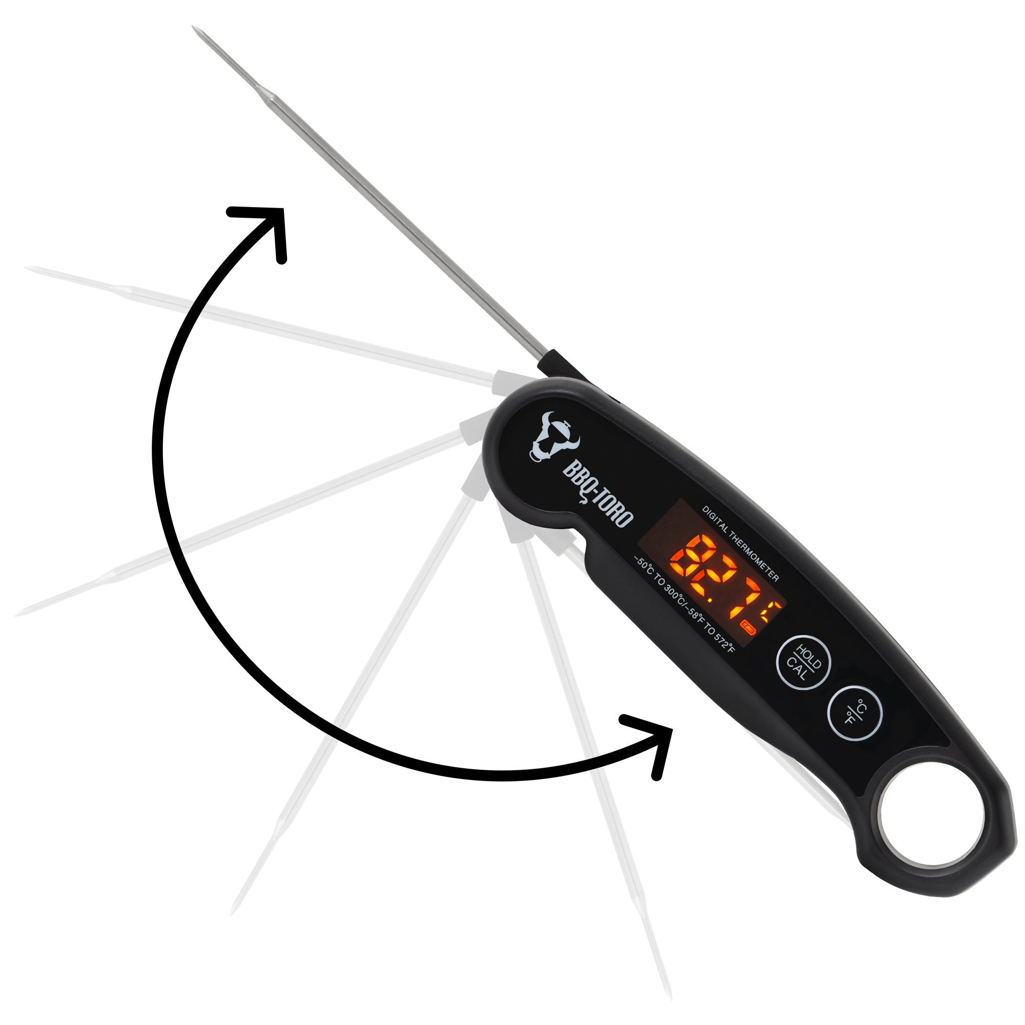 Thermomètre de cuisson numérique rechargeable pour barbecue, de -50 °C à 300 °C, avec écran LCD.